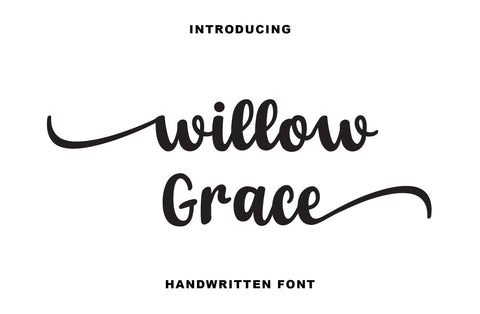 Willow Grace Handwritten Font Font Yuby 