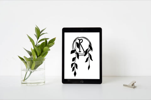 Willow Vine Monogram Font Dm Letter Studio 