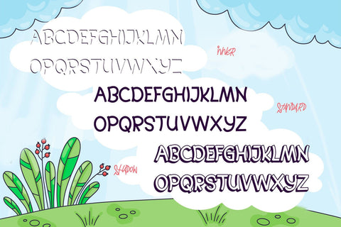 Wind Kids - Layered Display Font Font Mozzatype 