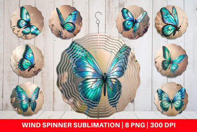 Wind Spinner 3D Butterfly Sublimation artnoy 