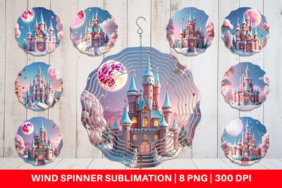 Wind Spinner 3D Castle Sublimation artnoy 