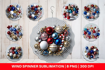 Wind Spinner 3D Christmas Ornament Sublimation artnoy 