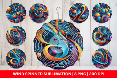 Wind Spinner 3D Circles and Bubbles Sublimation artnoy 