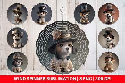 Wind Spinner 3D Dog Sublimation artnoy 