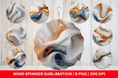 Wind Spinner 3D Fluid Abstract Sublimation artnoy 