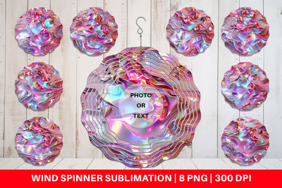Wind Spinner 3D Holographic Pink Liquid Sublimation artnoy 
