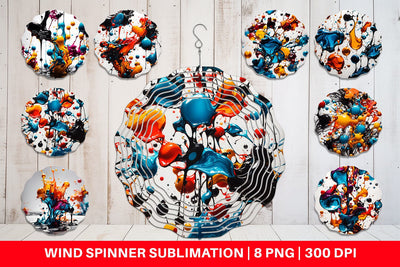 Wind Spinner 3D Ink Liquid Sublimation artnoy 