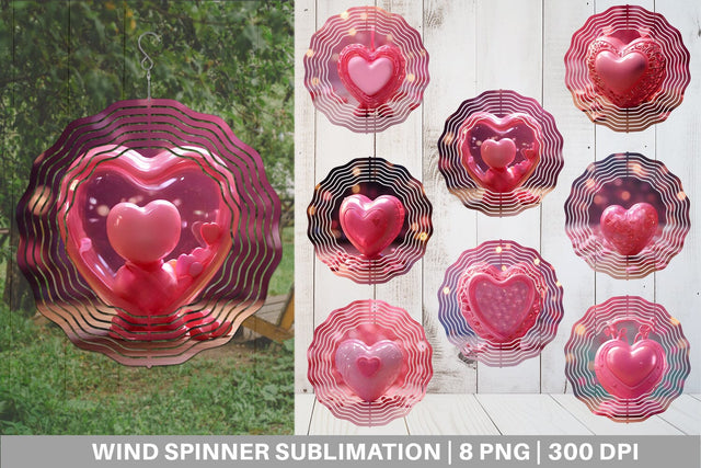 Wind Spinner 3D Love Valentine Sublimation artnoy 