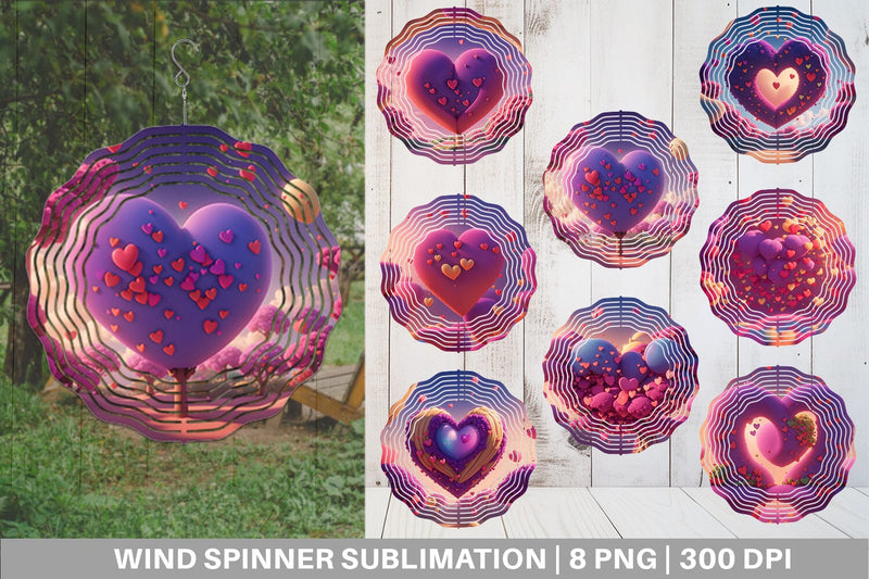 Wind Spinner 3D Love Vibrant Sublimation artnoy 