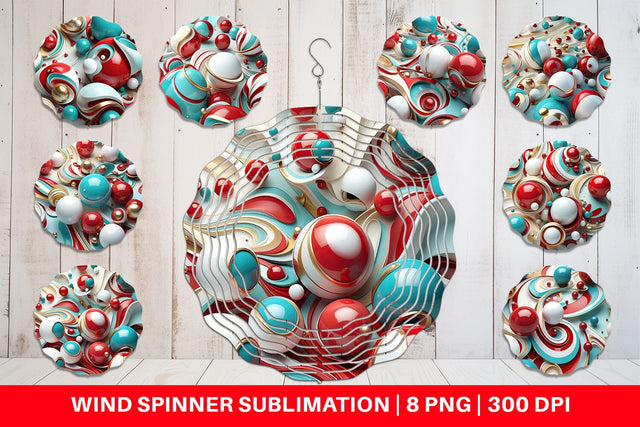 Wind Spinner 3D Orb Christmas Sublimation artnoy 