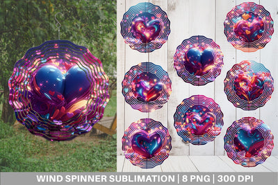 Wind Spinner 3D Vibrant Love Sublimation artnoy 