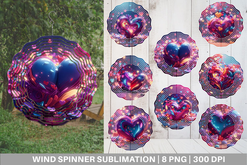 Wind Spinner 3D Vibrant Love Sublimation artnoy 