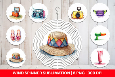 Wind Spinner 90s Beach Essentials Sublimation artnoy 