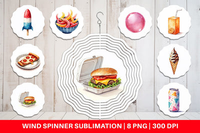Wind Spinner 90s Snack Nostalgia Sublimation artnoy 