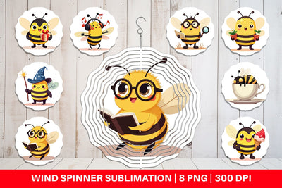 Wind Spinner Adorable Bee Sublimation artnoy 