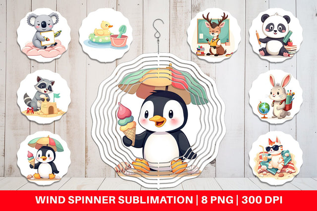 Wind Spinner Adorable School Summer Sublimation artnoy 
