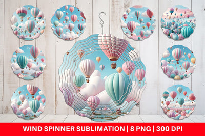 Wind Spinner Air Balloons Sublimation artnoy 
