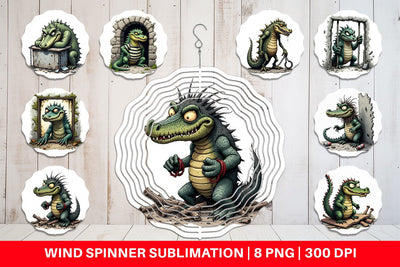 Wind Spinner Alcatraz Gator Sublimation artnoy 