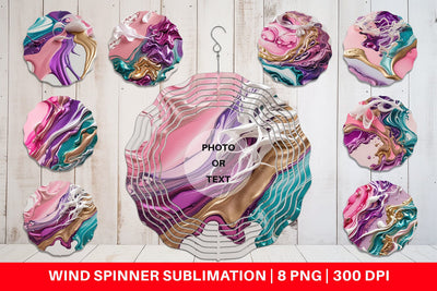 Wind Spinner Alcohol Ink Painting Sublimation artnoy 