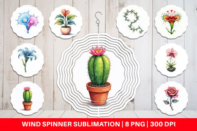 Wind Spinner Alien Botany Cosmic Love Flora Sublimation artnoy 