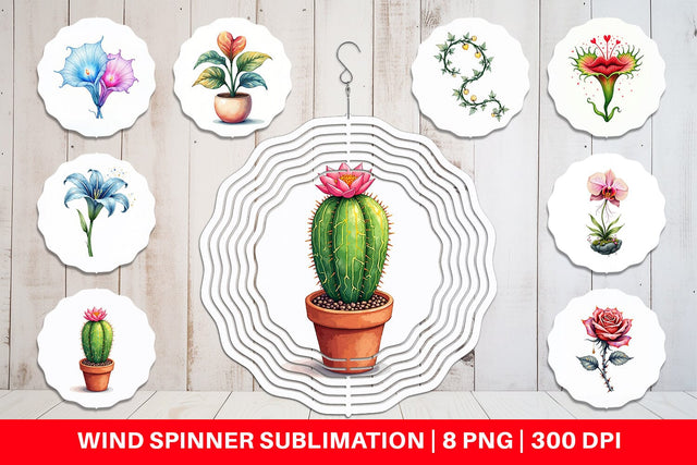 Wind Spinner Alien Botany Cosmic Love Flora Sublimation artnoy 