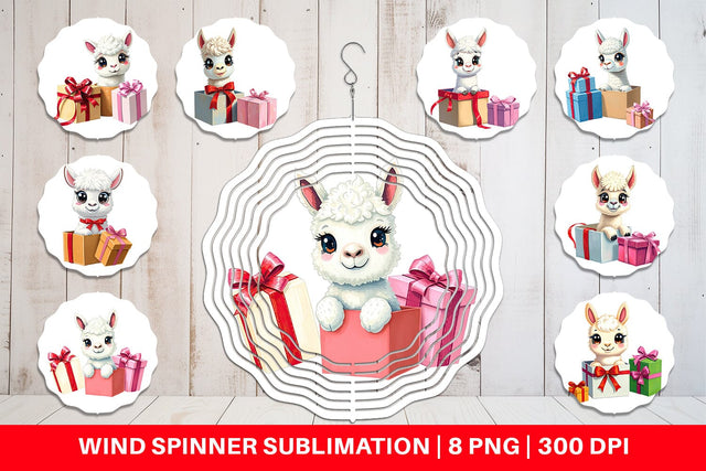 Wind Spinner Alpaca Gift Sublimation artnoy 