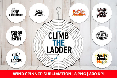 Wind Spinner Ambitious Career Starter Quotes Sublimation artnoy 
