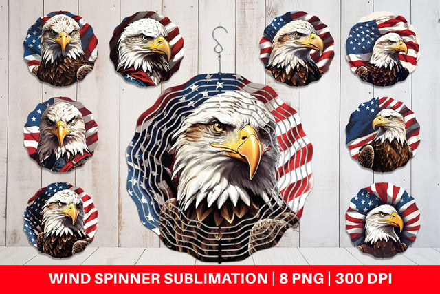 Wind Spinner American Eagle Sublimation artnoy 