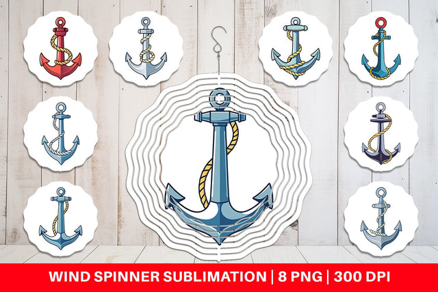 Wind Spinner Anchor Rope Sublimation artnoy 