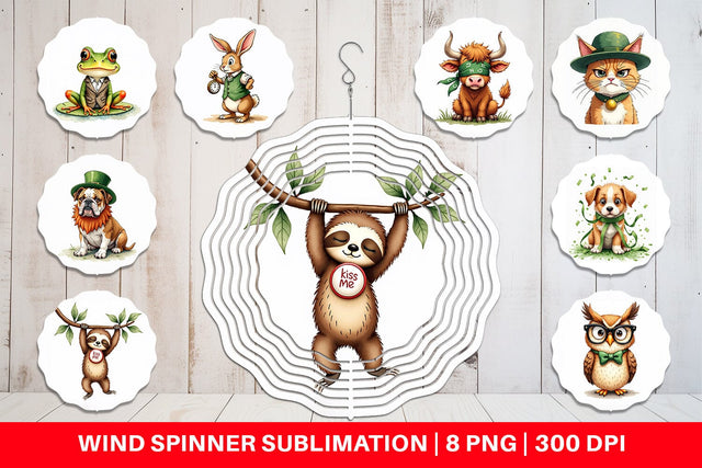 Wind Spinner Annoyed Retro Animals Sublimation artnoy 