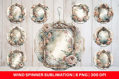 Wind Spinner Antique Mirror Sublimation artnoy 