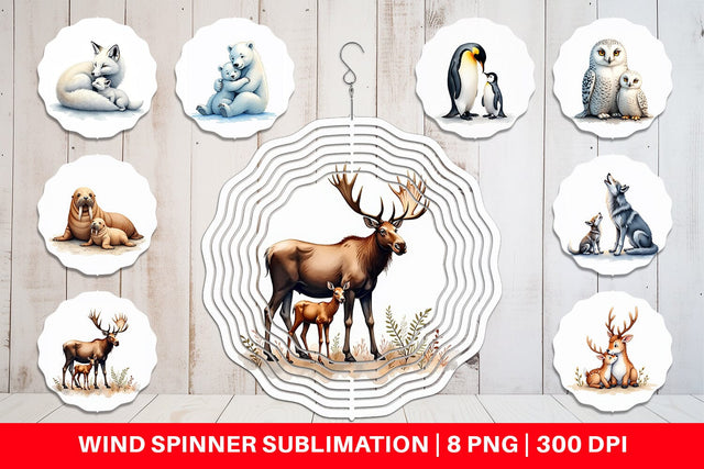 Wind Spinner Arctic Snuggles Sublimation artnoy 