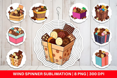 Wind Spinner Assorted Chocolate Box Sublimation artnoy 