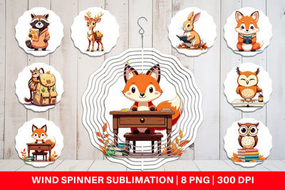 Wind Spinner Autumn Forest School Sublimation artnoy 