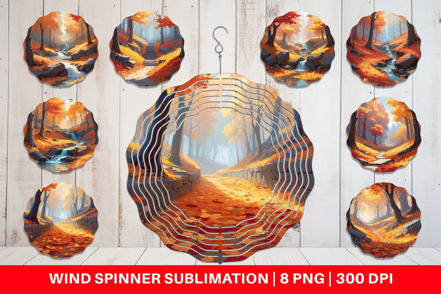 Wind Spinner Autumn Vibrant Beauty Sublimation artnoy 