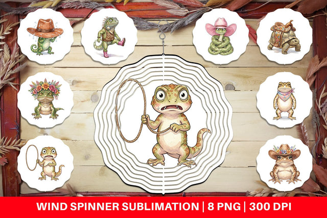 Wind Spinner Awkward Desert Animal Boho Watercolor Sublimation artnoy 