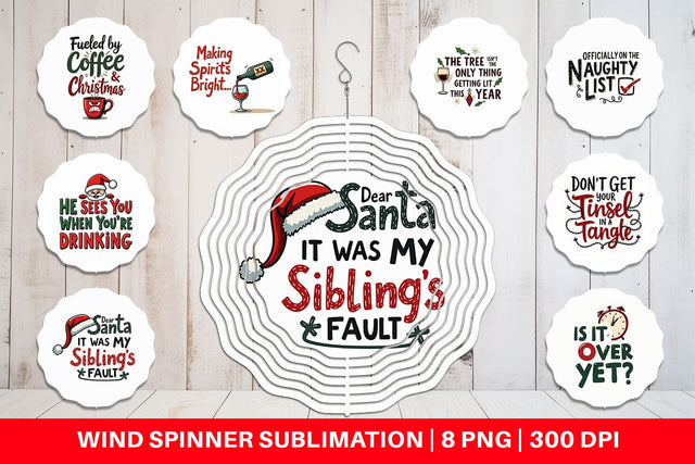 Wind Spinner Awkward Family Christmas Quotes Sublimation artnoy 