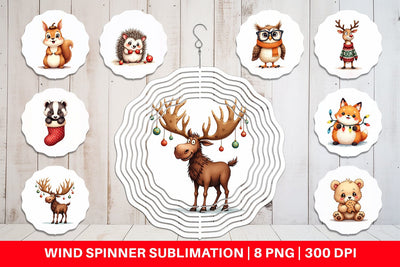 Wind Spinner Awkward Nordic Woodland Sublimation artnoy 