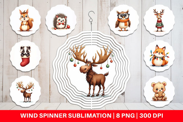 Wind Spinner Awkward Nordic Woodland Sublimation artnoy 