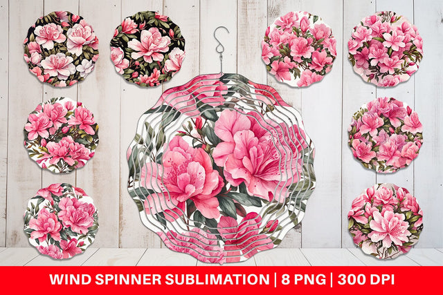 Wind Spinner Azalea Seamless Pattern Sublimation artnoy 