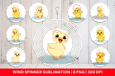 Wind Spinner Baby Duck Sublimation artnoy 