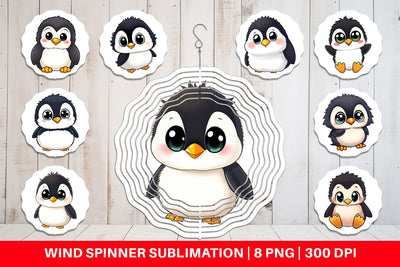 Wind Spinner Baby Penguin Sublimation artnoy 