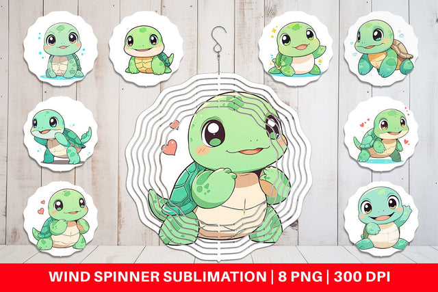 Wind Spinner Baby Sea Turtle Sublimation artnoy 