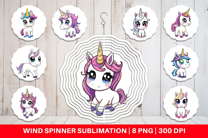 Wind Spinner Baby Unicorn Sublimation artnoy 