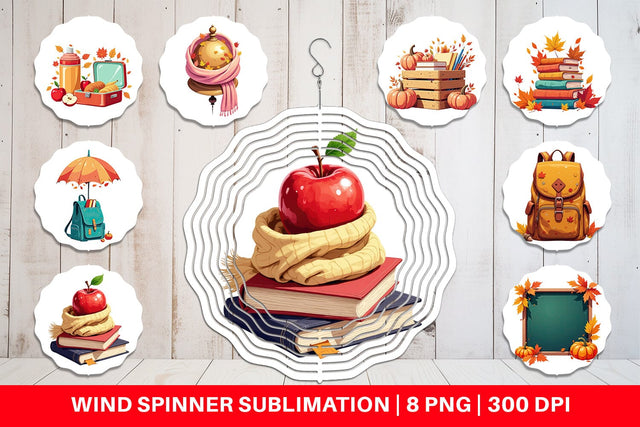 Wind Spinner Back to Autumn Sublimation artnoy 