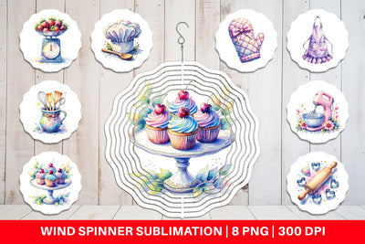Wind Spinner Baking Queen Kitchen Sublimation artnoy 