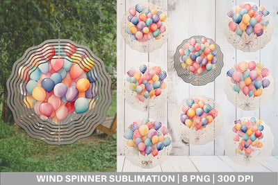 Wind Spinner Balloon Bouquet Sublimation artnoy 