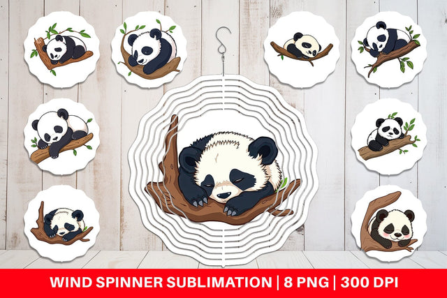 Wind Spinner Balloon Panda Sublimation artnoy 