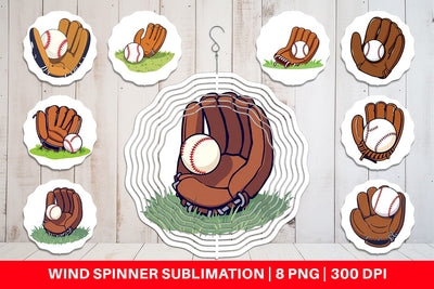 Wind Spinner Baseball Glove Sublimation artnoy 