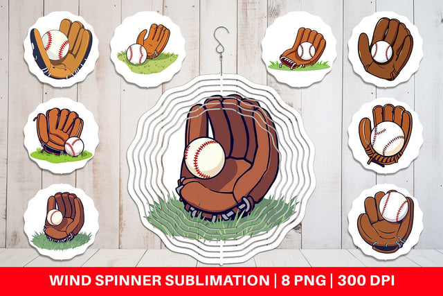 Wind Spinner Baseball Glove Sublimation artnoy 